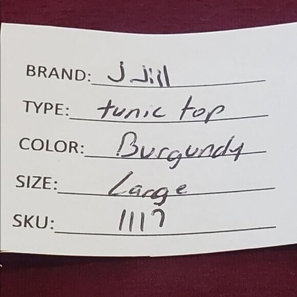 J.Jill Wearever Womens Layered Back Tunic Top Size Large Red Rayon Blend Jersey - Picture 9 of 9